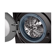 LG מכונת כביסה 12 ק''ג AIDD בצבע פלדה שחורה פתח קדמי עם דלת שחורה, f1612sbse, F1612SBSE, thumbnail 4