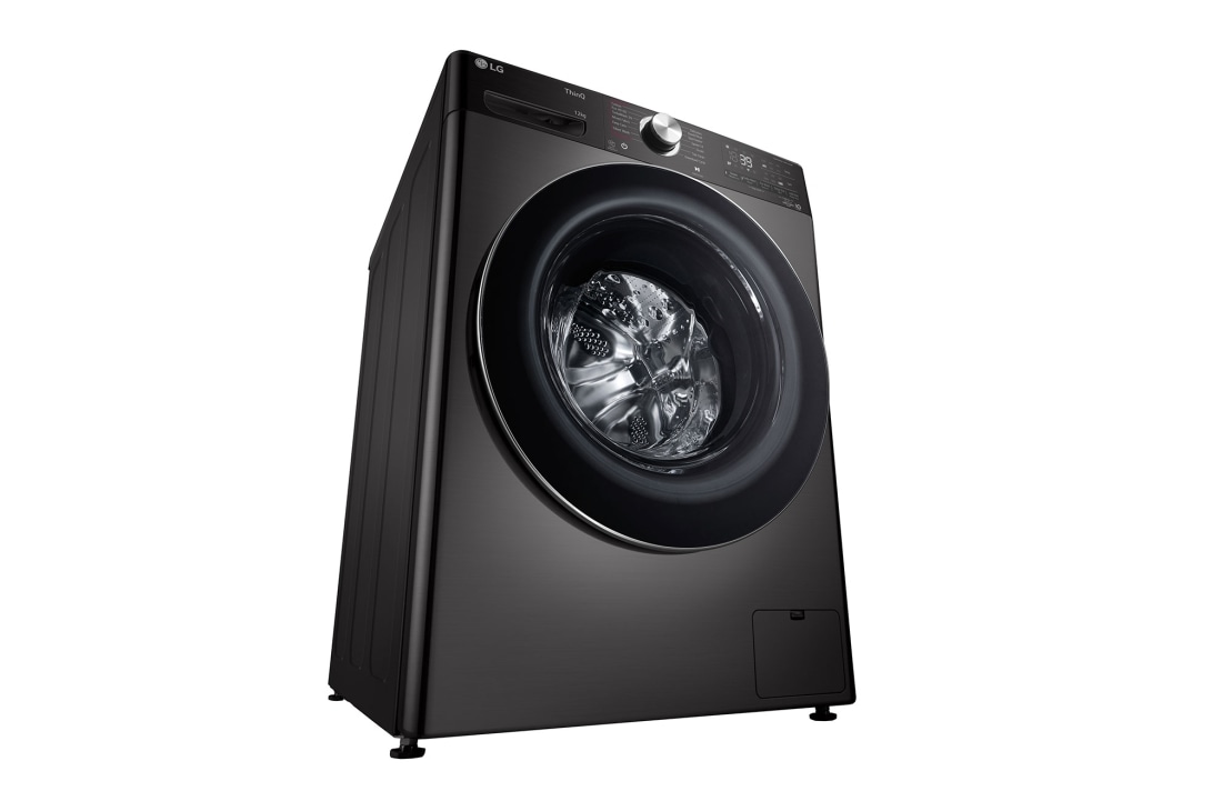 LG מכונת כביסה 12 ק''ג AIDD בצבע פלדה שחורה פתח קדמי עם דלת שחורה, f1612sbse, F1612SBSE, thumbnail 13