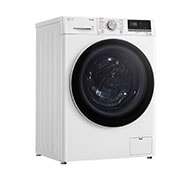 LG מכונת כביסה 9 ק''ג AIDD  פתח קדמי בצבע לבן ודלת בעלת גוון שחור, left side view, F1409SWE, thumbnail 11