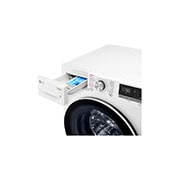 LG מכונת כביסה 9 ק''ג AIDD  פתח קדמי בצבע לבן ודלת בעלת גוון שחור, detergent tray, F1409SWE, thumbnail 6