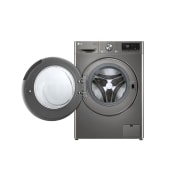 LG מכונת כביסה 10.5 ק''ג AIDD בצבע כסוף פתח קדמי עם דלת שחורה, F16105SE, thumbnail 3