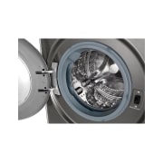 LG מכונת כביסה 10.5 ק''ג AIDD בצבע כסוף פתח קדמי עם דלת שחורה, Drum, F16105SE, thumbnail 4