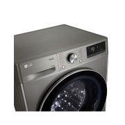 LG מכונת כביסה 10.5 ק''ג AIDD בצבע כסוף פתח קדמי עם דלת שחורה, Top_Left_Panel_Detail, F16105SE, thumbnail 6