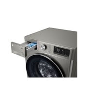 LG מכונת כביסה 10.5 ק''ג AIDD בצבע כסוף פתח קדמי עם דלת שחורה, Top_Right_Drawer_Open_Detail, F16105SE, thumbnail 7