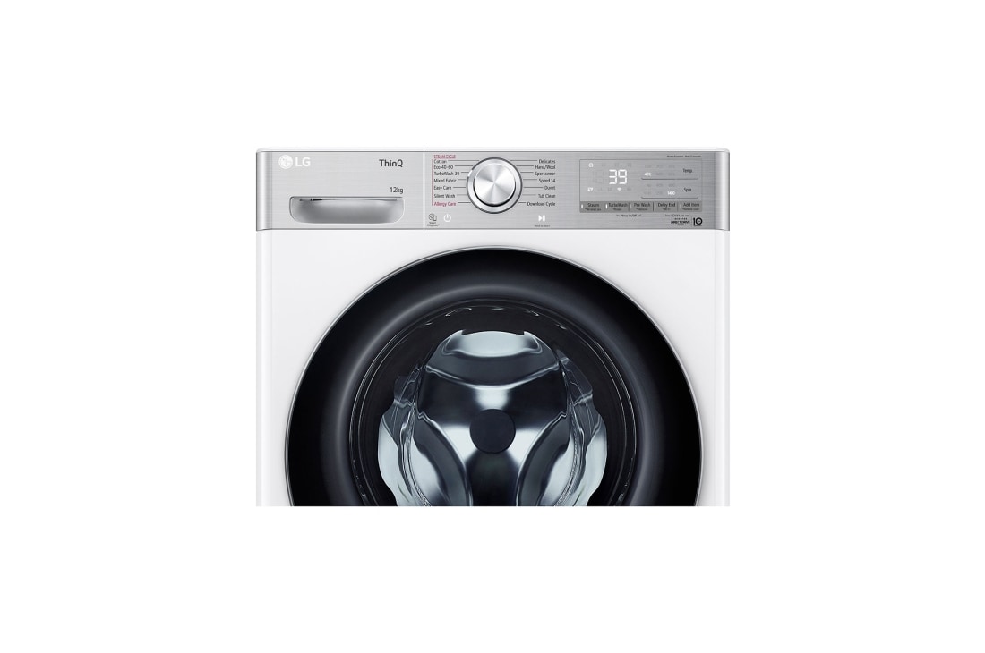 LG מכונת כביסה 12 ק''ג AIDD בצבע לבן פתח קדמי עם דלת שחורה, Detail1, F1612WTE, thumbnail 5