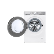 LG מכונת כביסה 12 ק''ג AIDD בצבע לבן פתח קדמי עם דלת שחורה, Front_Open, F1612WTE, thumbnail 3