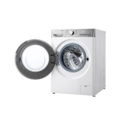 LG מכונת כביסה 12 ק''ג AIDD בצבע לבן פתח קדמי עם דלת שחורה, Right_Open, F1612WTE, thumbnail 14