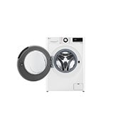 LG מכונת כביסה 7 ק''ג AIDD פתח קדמי בצבע לבן עם דלת שחורה, f1607bde, F1607BDE, thumbnail 3
