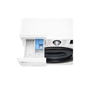 LG מכונת כביסה 7 ק''ג AIDD פתח קדמי בצבע לבן עם דלת שחורה, f1607bde, F1607BDE, thumbnail 8