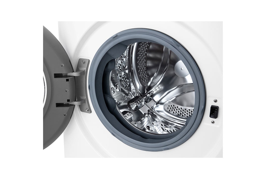 LG מכונת כביסה 8.5 ק''ג AIDD בצבע לבן פתח קדמי  עם דלת שחורה, Drum, F0854SE, thumbnail 4