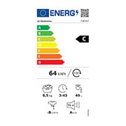 LG מכונת כביסה 8.5 ק''ג AIDD בצבע לבן פתח קדמי  עם דלת שחורה, energy label, F0854SE, thumbnail 17