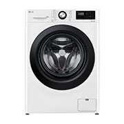 LG מכונת כביסה 8.5 ק''ג AIDD בצבע לבן פתח קדמי  עם דלת שחורה, Front, F0854SE, thumbnail 1