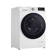 LG מכונת כביסה 10.5 ק''ג AIDD בצבע לבן פתח קדמי עם דלת שחורה, Left side view, F16105SBDE, thumbnail 10