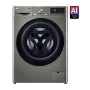 LG מכונת כביסה/מייבש 7/10.5 ק''ג AIDD  פתח קדמי בצבע כסוף עם שוליים כרום ודלת בעלת גוון שחור, Front, F16107WDE, thumbnail 1