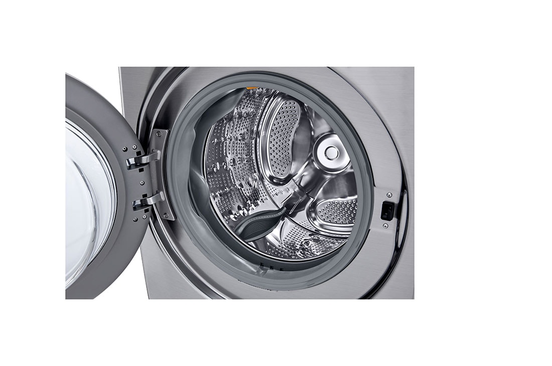 LG מכונת כביסה/מייבש  10/17 ק''ג AIDD פתח קדמי בצבע אבן כסופה ודלת בעלת גוון שחור, DrumDetail, F1710CV-1, thumbnail 4