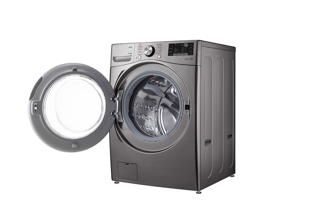 LG מכונת כביסה/מייבש  10/17 ק''ג AIDD פתח קדמי בצבע אבן כסופה ודלת בעלת גוון שחור, RightOpen view, F1710CV-1, thumbnail 14