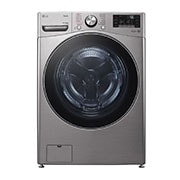 LG מכונת כביסה/מייבש  10/17 ק''ג AIDD פתח קדמי בצבע אבן כסופה ודלת בעלת גוון שחור, Front view, F1710CV-1, thumbnail 1