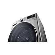 LG מכונת כביסה/מייבש  10/17 ק''ג AIDD פתח קדמי בצבע אבן כסופה ודלת בעלת גוון שחור, LowPerspectiveKnobPanelDetail, F1710CV-1, thumbnail 5