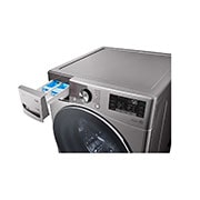 LG מכונת כביסה/מייבש  10/17 ק''ג AIDD פתח קדמי בצבע אבן כסופה ודלת בעלת גוון שחור, TopRightDrawerOpen, F1710CV-1, thumbnail 6