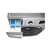 LG מכונת כביסה/מייבש  10/17 ק''ג AIDD פתח קדמי בצבע אבן כסופה ודלת בעלת גוון שחור, TopDrawerOpenDetail, F1710CV-1, thumbnail 7