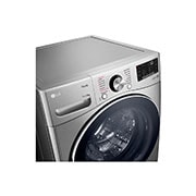 LG מכונת כביסה/מייבש  10/17 ק''ג AIDD פתח קדמי בצבע אבן כסופה ודלת בעלת גוון שחור, TopLeftKnobPanelDetail, F1710CV-1, thumbnail 8