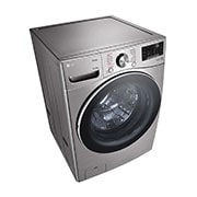 LG מכונת כביסה/מייבש  10/17 ק''ג AIDD פתח קדמי בצבע אבן כסופה ודלת בעלת גוון שחור, Top Left Perspective view, F1710CV-1, thumbnail 9