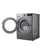 LG מכונת כביסה/מייבש  10/17 ק''ג AIDD פתח קדמי בצבע אבן כסופה ודלת בעלת גוון שחור, RightOpen view, F1710CV-1, thumbnail 14