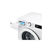 LG מכונת כביסה 9 ק''ג AIDD בצבע לבן פתח קדמי עם דלת לבנה , detergent tray open view , F4Y5VYW3W, thumbnail 6