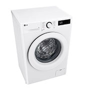 LG מכונת כביסה 8 ק''ג AIDD בצבע לבן פתח קדמי עם דלת לבנה , top perspective view, F2Y5PYW3W, thumbnail 9