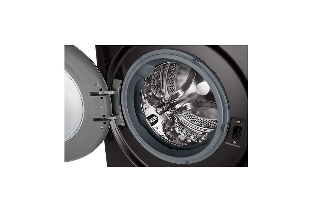 LG מכונת כביסה 13 ק''ג AIDD בצבע שחור פלטינה עם פתח קדמי ודלת שחורה, Drum view, WF13314GBC, thumbnail 5