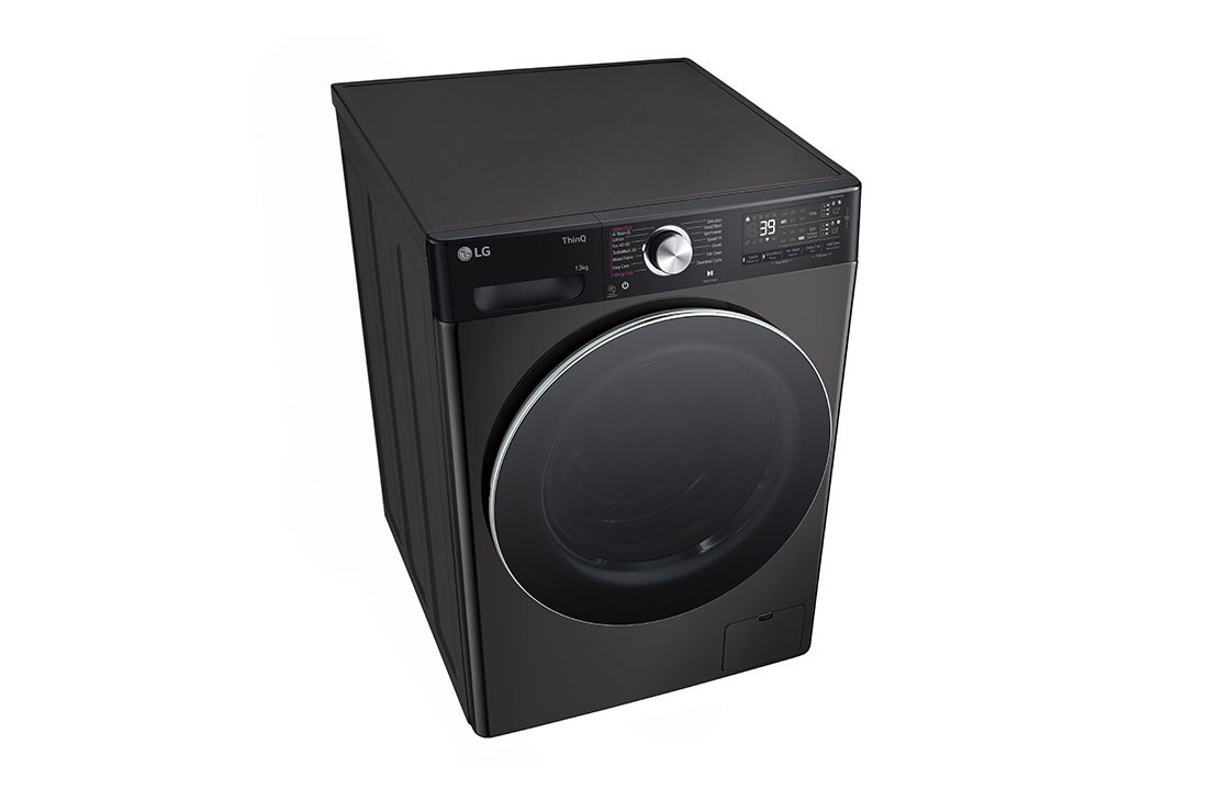 LG מכונת כביסה 13 ק''ג AIDD בצבע שחור פלטינה עם פתח קדמי ודלת שחורה, Top view, WF13314GBC, thumbnail 9