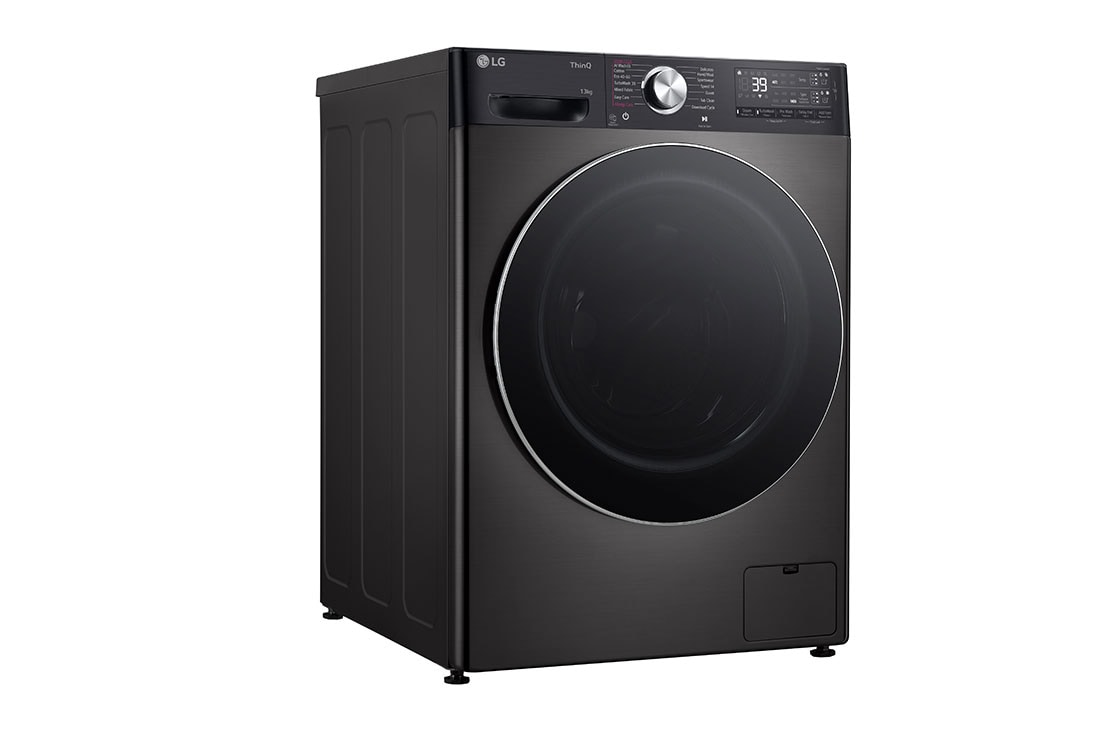LG מכונת כביסה 13 ק''ג AIDD בצבע שחור פלטינה עם פתח קדמי ודלת שחורה, Rigth view, WF13314GBC, thumbnail 11