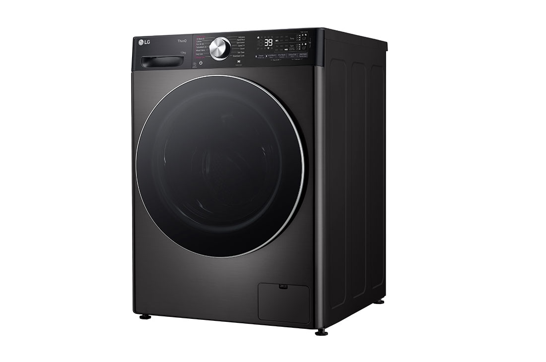 LG מכונת כביסה 13 ק''ג AIDD בצבע שחור פלטינה עם פתח קדמי ודלת שחורה, Left view, WF13314GBC, thumbnail 13