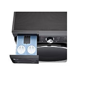 LG מכונת כביסה 13 ק''ג AIDD בצבע שחור פלטינה עם פתח קדמי ודלת שחורה, Top Detergent try view, WF13314GBC, thumbnail 8