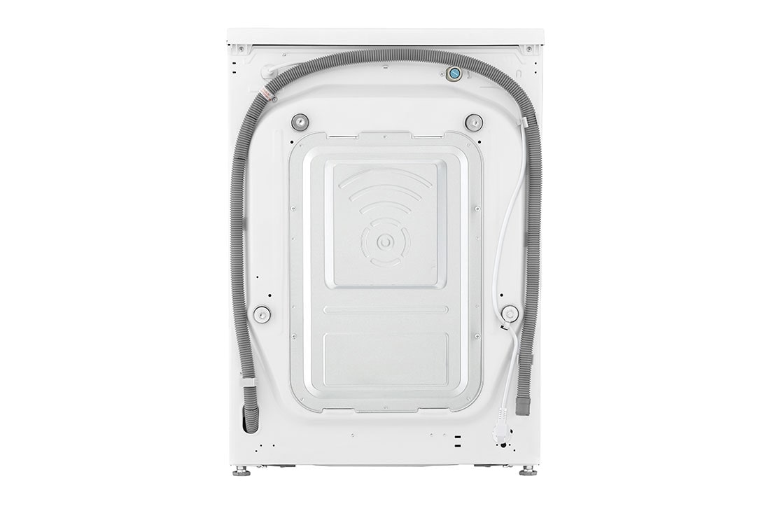 LG מכונת כביסה 13 ק''ג AIDD בצבע לבן עם פתח קדמי ודלת שחורה, Back View, WF13314WBC, thumbnail 16