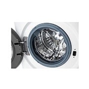 LG מכונת כביסה 13 ק''ג AIDD בצבע לבן עם פתח קדמי ודלת שחורה, Drum view, WF13314WBC, thumbnail 5
