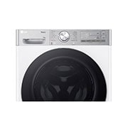 LG מכונת כביסה 13 ק''ג AIDD בצבע לבן עם פתח קדמי ודלת שחורה, Front top half view, WF13314WBC, thumbnail 7
