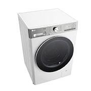 LG מכונת כביסה 13 ק''ג AIDD בצבע לבן עם פתח קדמי ודלת שחורה, Rigth Top view, WF13314WBC, thumbnail 9