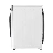 LG מכונת כביסה 13 ק''ג AIDD בצבע לבן עם פתח קדמי ודלת שחורה, Side view, WF13314WBC, thumbnail 15