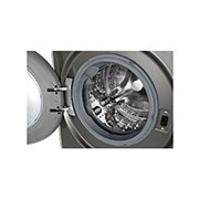 LG מכונת כביסה 11 ק''ג AIDD בצבע כסוף עם פתח קדמי ודלת שחורה, drum, WF11214GBB, thumbnail 5