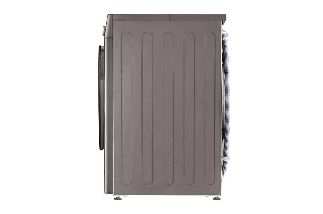 LG מכונת כביסה 11 ק''ג AIDD בצבע כסוף עם פתח קדמי ודלת שחורה, side, WF11214GBB, thumbnail 14