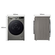 LG מכונת כביסה 11 ק''ג AIDD בצבע כסוף עם פתח קדמי ודלת שחורה, dimension, WF11214GBB, thumbnail 2