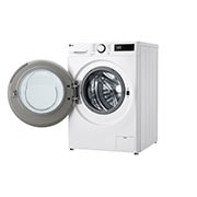 LG מכונת כביסה 11 ק''ג AIDD בצבע לבן פתח קדמי עם דלת שחורה, left side open, WF11114WBW, thumbnail 12