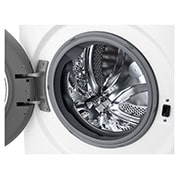 LG מכונת כביסה 10 ק''ג AIDD בצבע לבן פתח קדמי עם דלת שחורה, drum, WF10114WBW, thumbnail 5