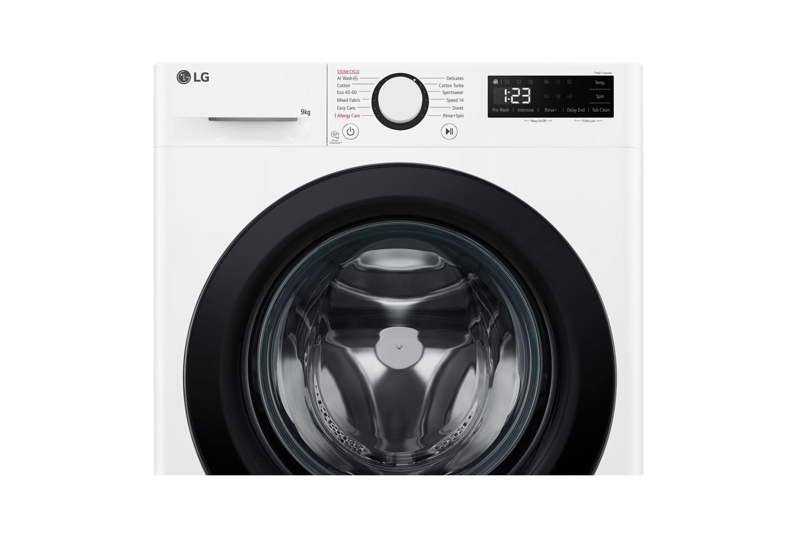 מכונת כביסה LG WF9014WB 9 ק"ג 1400 סל"ד - AI DD ומנוע DirectDrive