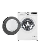 LG מכונת כביסה 9 ק''ג AIDD בצבע לבן פתח קדמי עם דלת לבנה, Front open view, WF9014WW, thumbnail 3