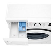 LG מכונת כביסה 9 ק''ג AIDD בצבע לבן פתח קדמי עם דלת לבנה, Top detergent view, WFS9014WW, thumbnail 8