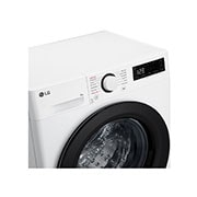 LG מכונת כביסה 8 ק''ג AIDD בצבע לבן פתח קדמי עם דלת שחורה, Top view, WFS8014WB, thumbnail 4