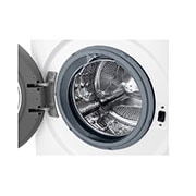 LG מכונת כביסה 8 ק''ג AIDD בצבע לבן פתח קדמי עם דלת שחורה, Drum view, WFS8014WB, thumbnail 5