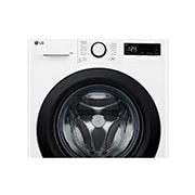 LG מכונת כביסה 8 ק''ג AIDD בצבע לבן פתח קדמי עם דלת שחורה, Top half view, WFS8014WB, thumbnail 7